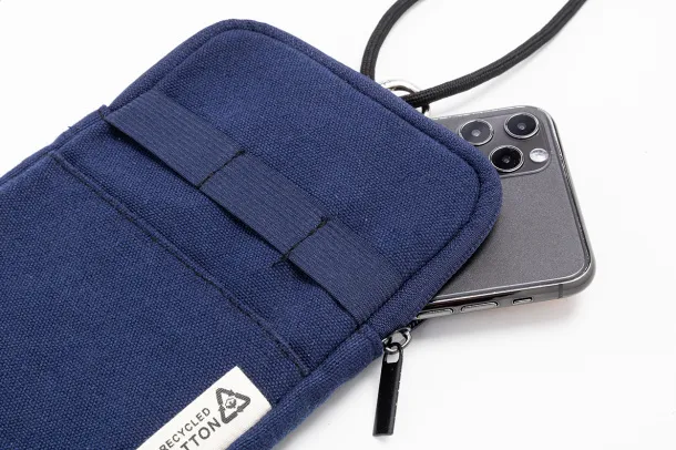 CanvaFon recycled canvas crossbody mobile bag Blue