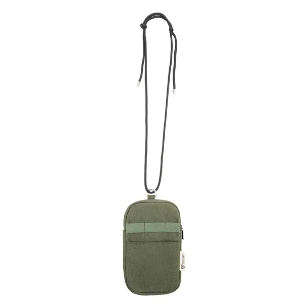 CanvaFon recycled canvas crossbody mobile bag Green