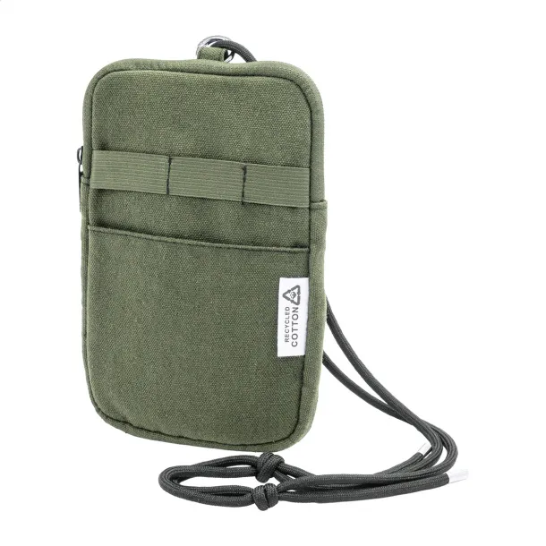 CanvaFon recycled canvas crossbody mobile bag Green