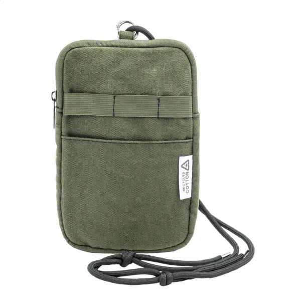 CanvaFon recycled canvas crossbody mobile bag Green