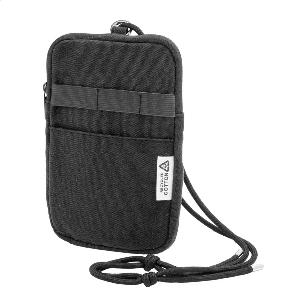 CanvaFon recycled canvas crossbody mobile bag Black