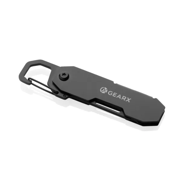  Gear X foldable EDC tool with carabiner and parcel cutter - GearX Black