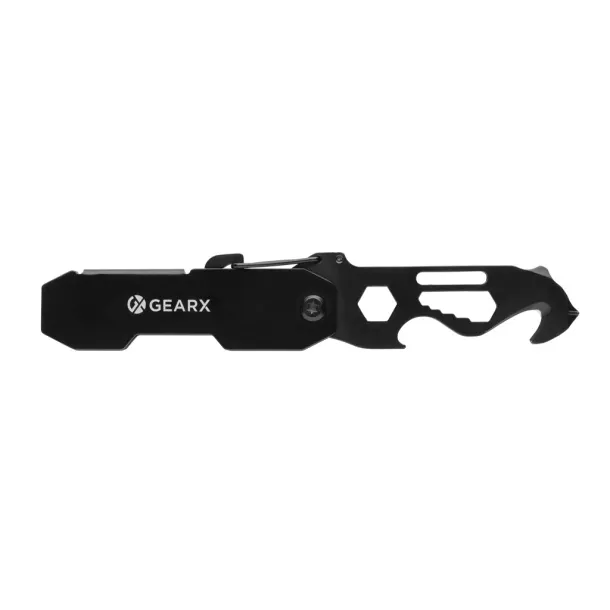  Gear X foldable EDC tool with carabiner and parcel cutter - GearX Black