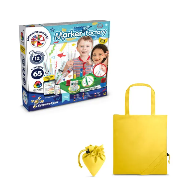 DIY Pen Factory Kit II Educational kit supplied with a 190T folding gift bag Yellow