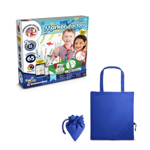 DIY Pen Factory Kit II Educational kit supplied with a 190T folding gift bag Royal blue