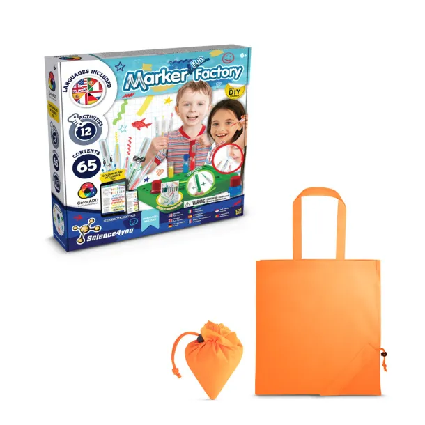 DIY Pen Factory Kit II Educational kit supplied with a 190T folding gift bag Orange