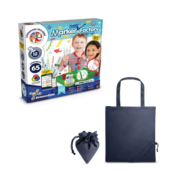 DIY Pen Factory Kit II Educational kit supplied with a 190T folding gift bag Navy Blue