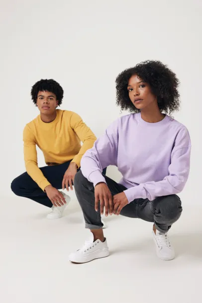  Iqoniq Kruger unisex opušteni pulover od recikliranog pamuka, 340 g/m² - iqoniq Lavanda