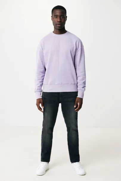  Iqoniq Kruger unisex opušteni pulover od recikliranog pamuka, 340 g/m² - iqoniq Lavanda