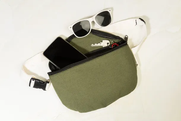 Rekan Hip recycled canvas waist bag Green