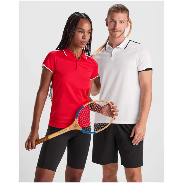 Tamil ženska sportska polo majica s kratkim rukavima, 140 g/m2 - Roly Kraljevski plava Bijela