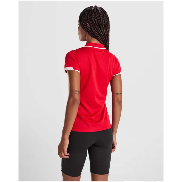 Tamil ženska sportska polo majica s kratkim rukavima, 140 g/m2 - Roly Crvena Bijela