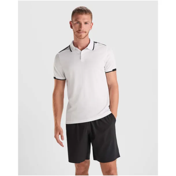 Tamil ženska sportska polo majica s kratkim rukavima, 140 g/m2 - Roly Bijela Crna
