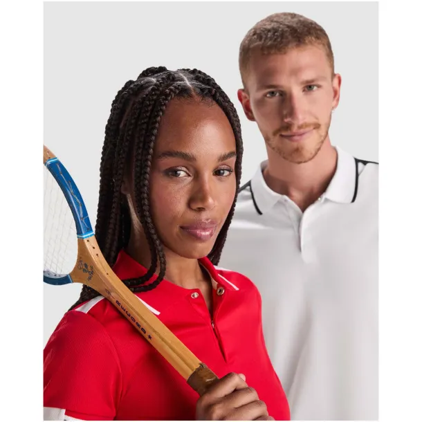 Tamil ženska sportska polo majica s kratkim rukavima, 140 g/m2 - Roly Crna Bijela