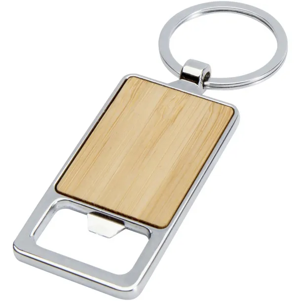 Snapper bamboo keychain with bottle opener Natural
