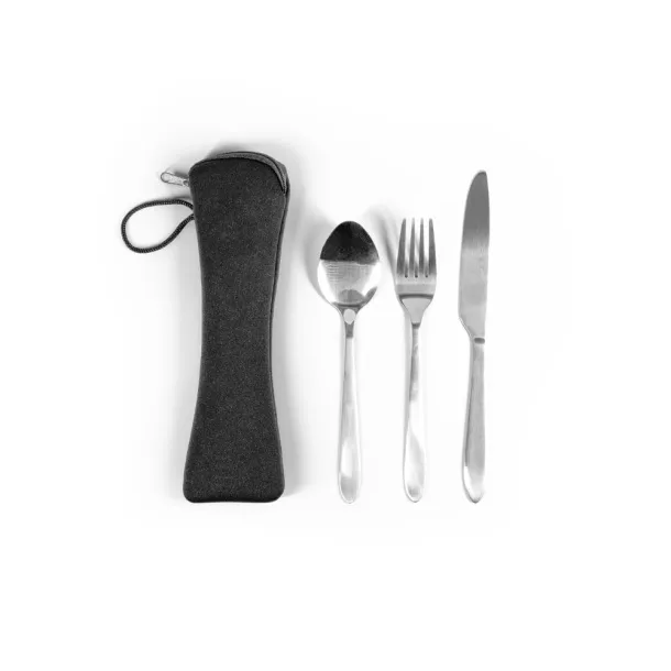 WILEY 3-piece stainless steel cutlery set Satin silver