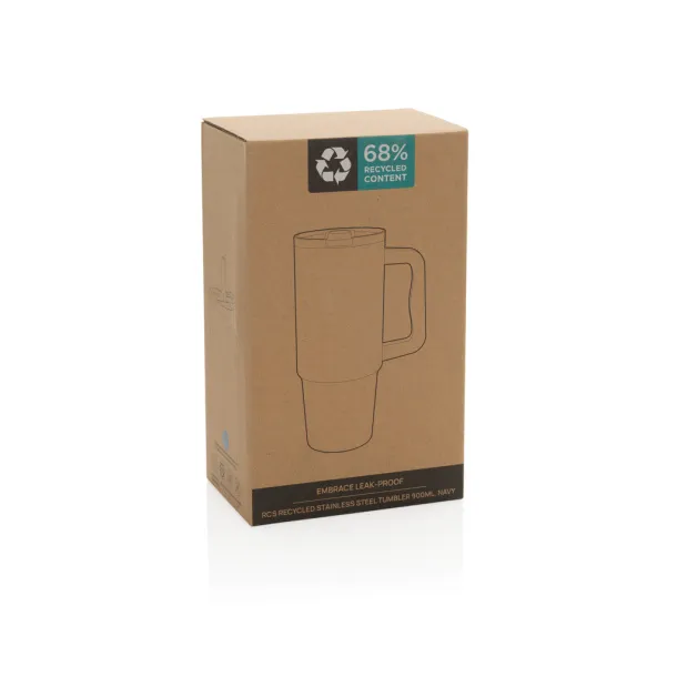  Embrace Leakproof RCS recycled stainless steel tumbler 900ml - XD Collection navy