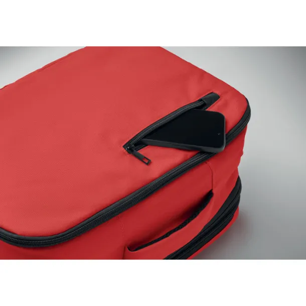 FLYSAFE kabinski ruksak za laptop, 15" Crvena