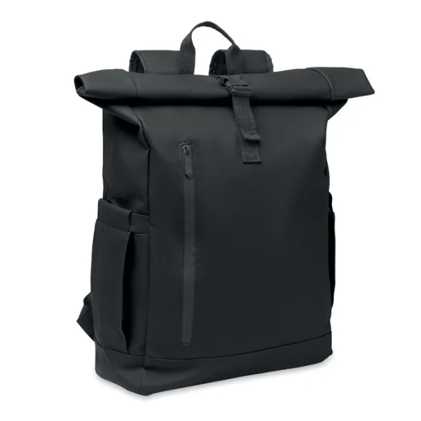 BANGKOK ROLL Rolltop laptop rucksack 600D Black