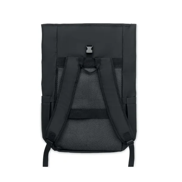 BANGKOK ROLL Roll-top ruksak za laptop od 600D materijala, 15" Crna