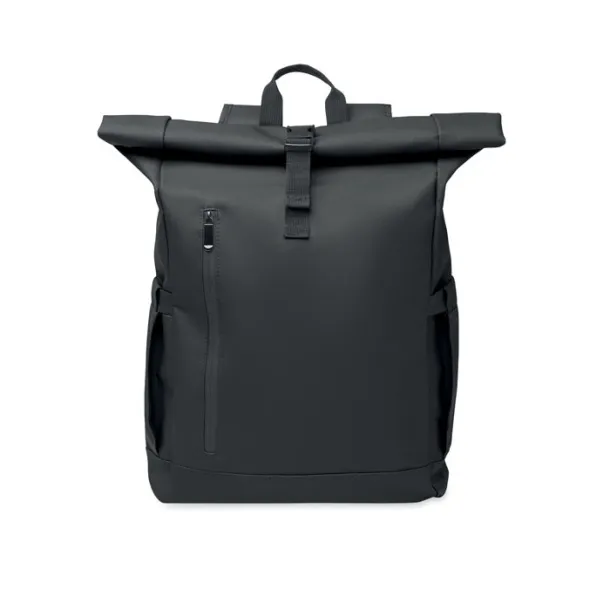 BANGKOK ROLL Roll-top ruksak za laptop od 600D materijala, 15" Crna