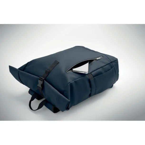 BANGKOK ROLL Roll-top ruksak za laptop od 600D materijala, 15" Plava