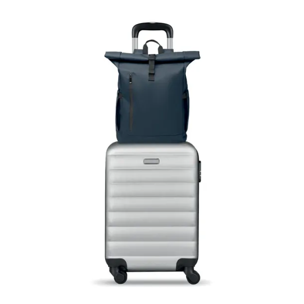 BANGKOK ROLL Roll-top ruksak za laptop od 600D materijala, 15" Plava