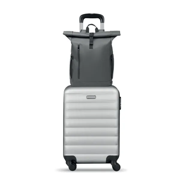BANGKOK ROLL Roll-top ruksak za laptop od 600D materijala, 15" Stone Grey