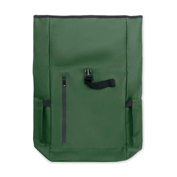 BANGKOK ROLL Roll-top ruksak za laptop od 600D materijala, 15" Dark Green