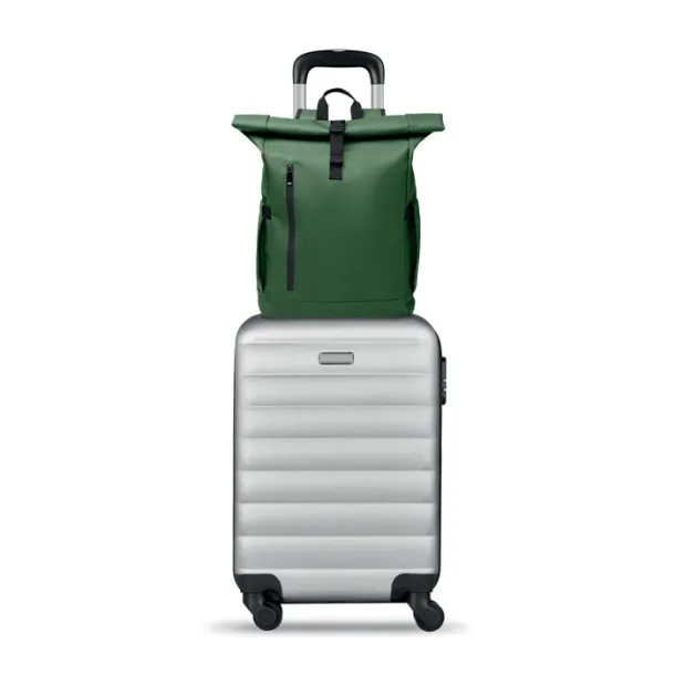 BANGKOK ROLL Roll-top ruksak za laptop od 600D materijala, 15" Dark Green