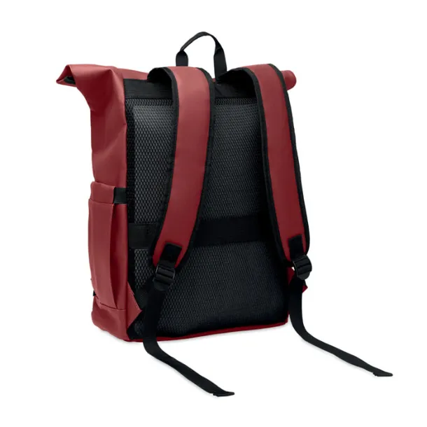 BANGKOK ROLL Roll-top ruksak za laptop od 600D materijala, 15" Bordo