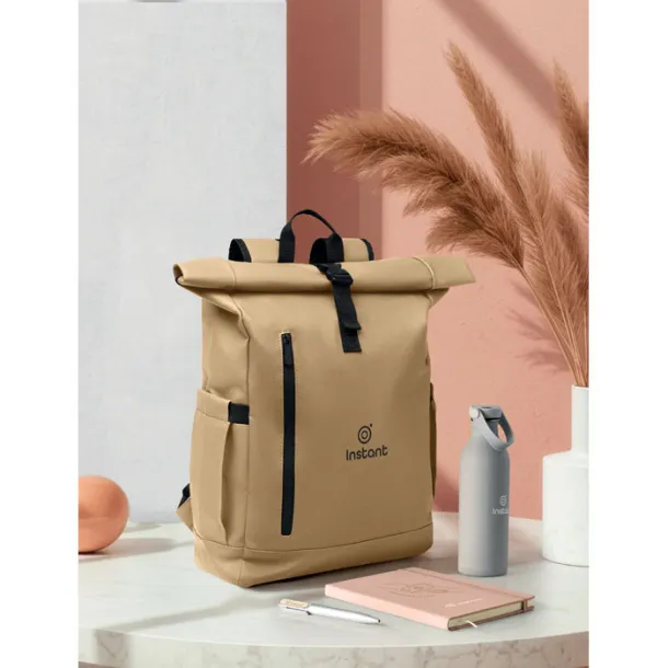 BANGKOK ROLL Roll-top ruksak za laptop od 600D materijala, 15" khaki