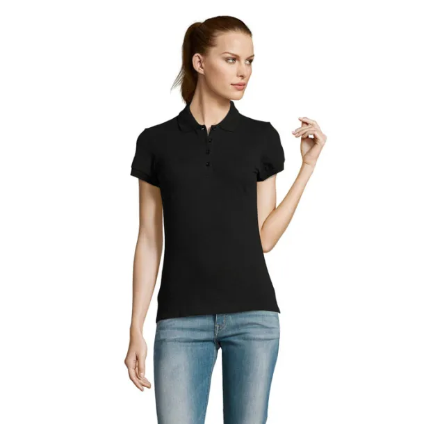 PASSION ženska polo majica - 170 g Crna