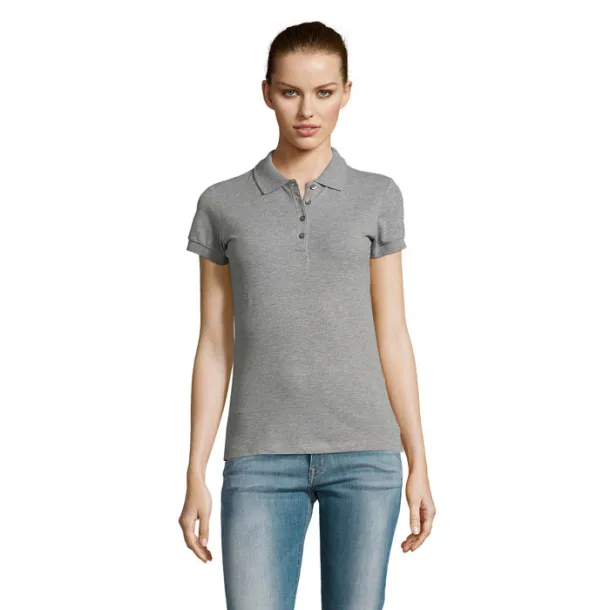 PASSION WOMEN POLO-170g Grey Melange