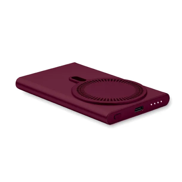 PAWTT Prijenosna baterija s bežičnim punjačem, 5 000 mAh Bordo
