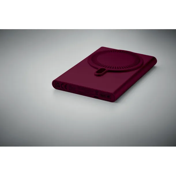 PAWTT Prijenosna baterija s bežičnim punjačem, 5 000 mAh Bordo