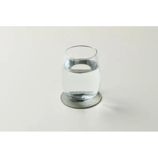 POSA okrugli podmetač od PU kože Stone Grey