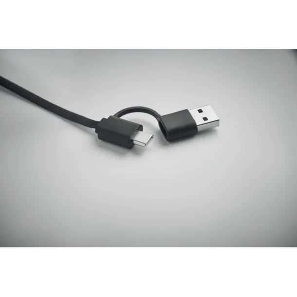 LINEA 60W retractable charging cable Black