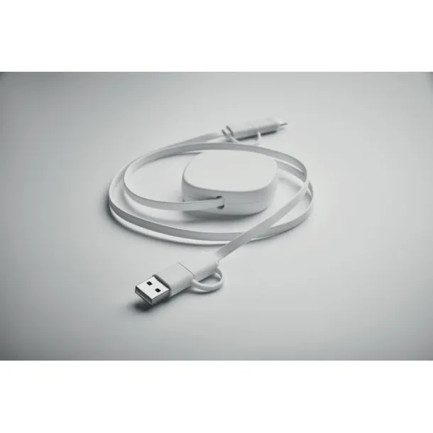 LINEA uvlačni kabel za punjenje 60W Bijela