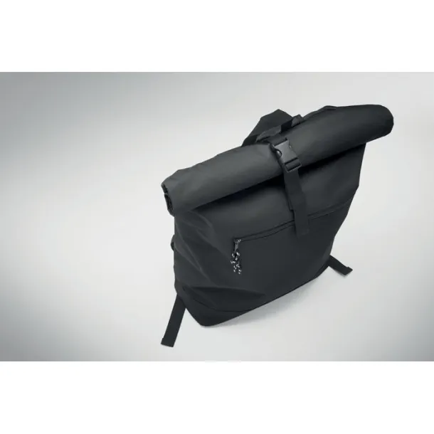 IREA rolltop ruksak od 600D poliestera za 15" laptop Crna