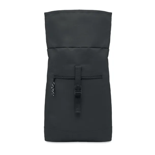 IREA 600Dpolyester rolltop backpack Black