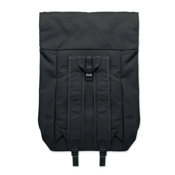 IREA 600Dpolyester rolltop backpack Black