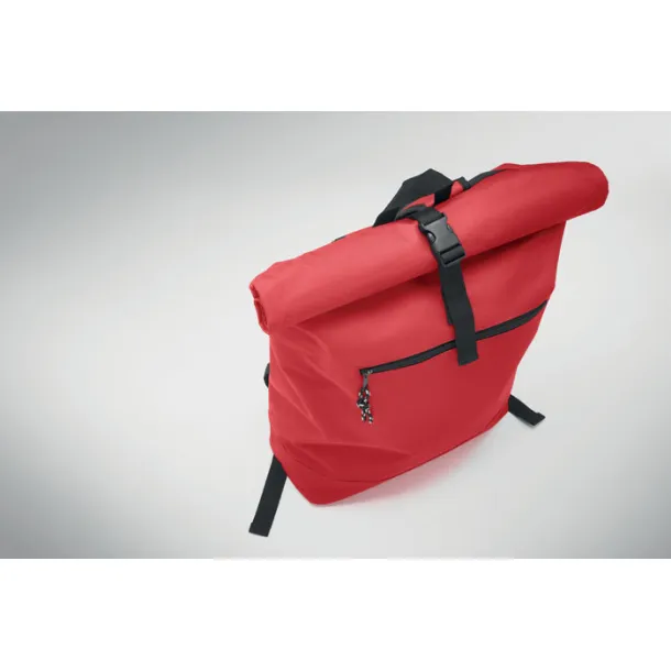 IREA 600Dpolyester rolltop backpack Red