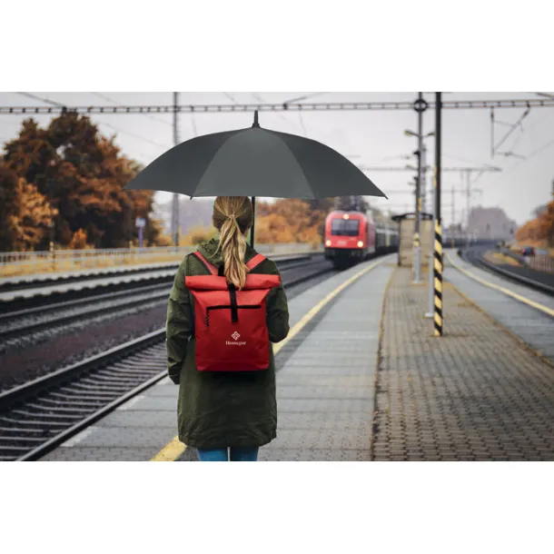 IREA 600Dpolyester rolltop backpack Red