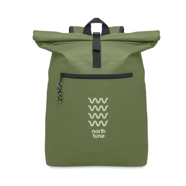 IREA 600Dpolyester rolltop backpack Army Green