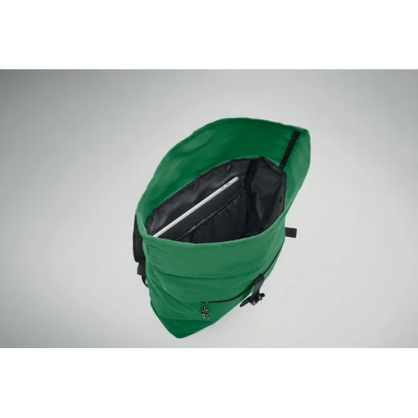 IREA 600Dpolyester rolltop backpack Dark Green