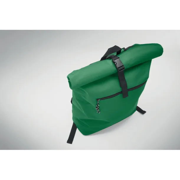 IREA rolltop ruksak od 600D poliestera za 15" laptop Dark Green