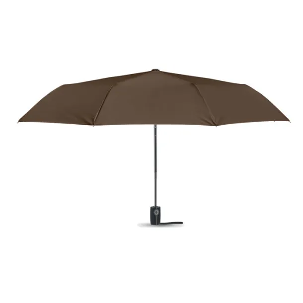 GENTLEMEN Luxe 21" storm umbrella Brown