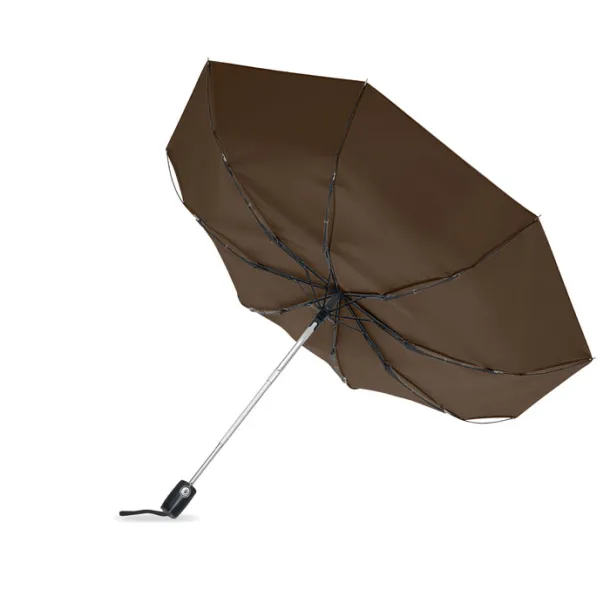 GENTLEMEN Luxe 21" storm umbrella Brown