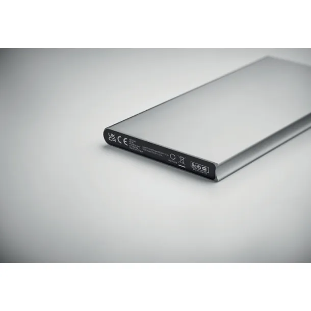 POWERFLAT8C Power bank 8000 mAh Matt Silver